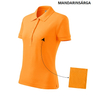 Kép 10/19 - Malfini Cotton 213 galléros női póló Mandarinsárga (A2)