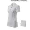 Kép 9/19 - Malfini Cotton 213 galléros női póló Melírozott világosszürke (03)
