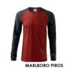 Kép 7/9 - Malfini Street LS 130 férfi pamut hosszú ujjú póló Marlboro piros (23)