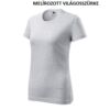 Kép 9/20 - Malfini classic new 133 női környakas pamut póló Melírozott világosszürke (03)
