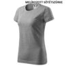 Kép 26/39 - Malfini basic 134 női pamut környakas póló Melírozott sötétszürke (12)