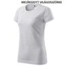 Kép 29/39 - Malfini basic 134 női pamut környakas póló Melírozott világosszürke (03)