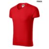 Kép 11/16 - Malfini Slim fit 146 V-NECK férfi pamut póló Piros (07)