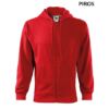 Kép 2/17 - Malfini Trendy zipper 410 férfi pulóver Piros (07)