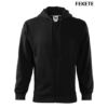 Kép 9/17 - Malfini Trendy zipper 410 férfi pulóver Fekete (01)