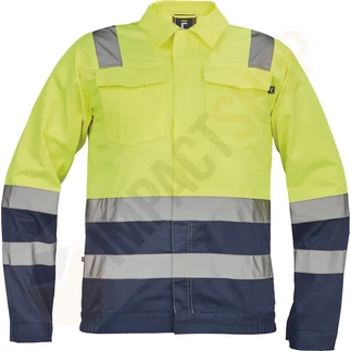 Cerva Valencia HV munkakabát - sárga/navy