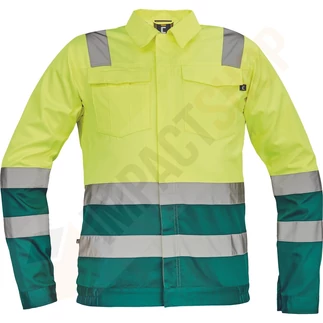 Cerva Valencia HV munkakabát - sárga/zöld