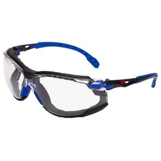 3M_S1101SGA: kék/fekete keret, víztiszta (2C-1,2 1FT KN) lencse, szivacsbetéttel, gumipánttal