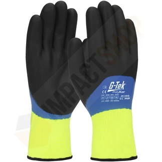 G-TEK 41-1415 Hi-Vis téli bélelt hőálló vágásbiztos nitril kesztyű
