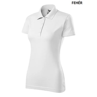 Malfini Single J. 223 Galléros női pamut póló (Melírozott sötétszürke 12)