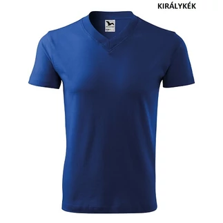 Malfini 102 V-nyakú unisex pamut póló Piros (07)