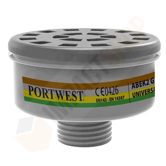 Portwest P926 ABEK2 gázszűrő univerzális menet (4 db)