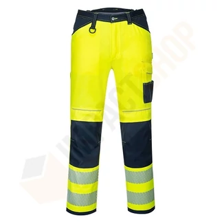Portwest PW3 PW340 Hi-Vis deréknadrág Sárga-tengerészkék