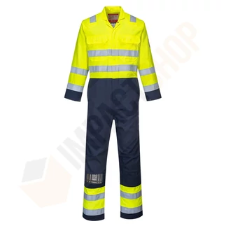 Portwest BIZ7 Bizflame Hi-Vis antisztatikus lángálló overál Portwest BIZ7 Bizflame Hi-Vis antisztatikus lángálló overál