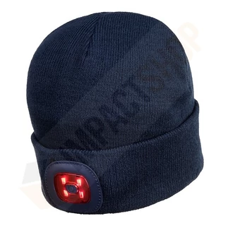 Portwest B028 Sapka újratölthető első + hátsó LED lámpával