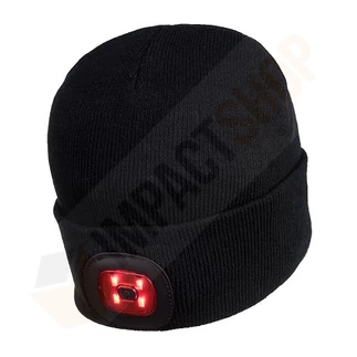 Portwest B028 Sapka újratölthető első + hátsó LED lámpával