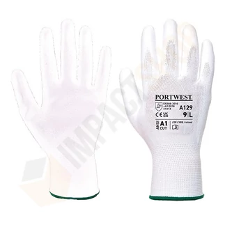 Portwest A129 PU tenyérmártott fehér szerelőkesztyű