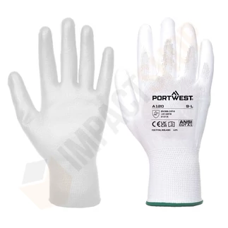 Portwest A120 PU mártott fehér szerelőkesztyű