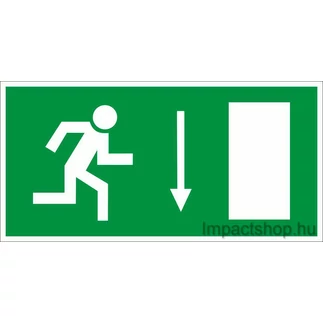 MENEKÜLÉSI ÚTVONAL LE JOBBRA UTÁNVILÁGÍTÓS(297X148 MM TÁBLA) (KIÁRUSÍTÁS)