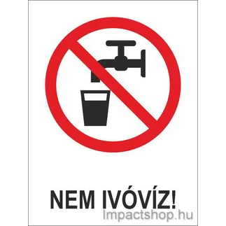 NEM IVÓVÍZ (160X250 MM TÁBLA)