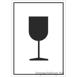 Törékeny óvatosan kezelendő (74X105 MM) Matrica