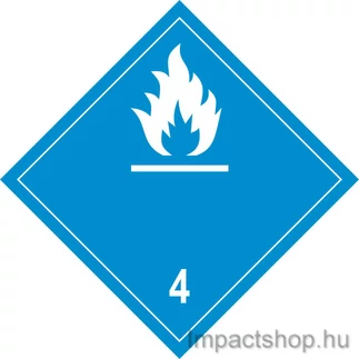 VÍZZEL ÉRINTKEZVE GYÚLÉKONY GÁZOKAT FEJLESZTŐ ANYAGOK (300X300 MM MATRICA)