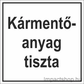 KÁRMENTŐ ANYAG TISZTA (100X60 MM MATRICA) (KIÁRUSÍTÁS)