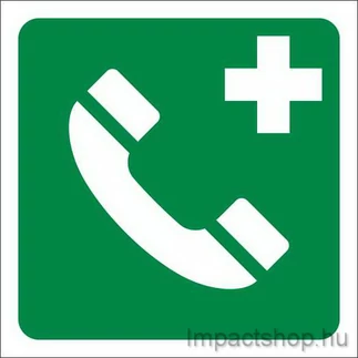 VÉSZBEJELENTŐ TELEFON (160X160 MM MATRICA)