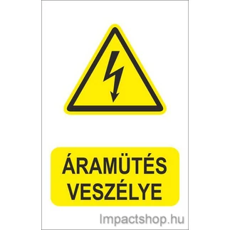 ÁRAMÜTÉS VESZÉLYE (160X250 MM MATRICA) (KIÁRUSÍTÁS)