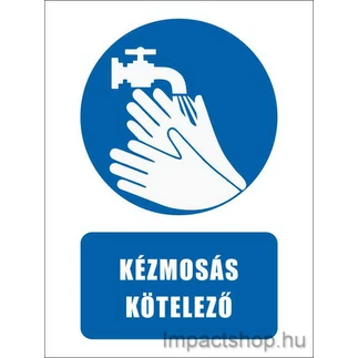 KÉZMOSÁS KÖTELEZŐ (160X250 MM MATRICA)