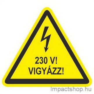 230V HÁROMSZÖGBEN (100X100 MM MATRICA)