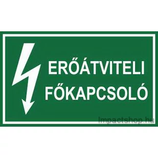 ERŐÁTVITELI FŐKAPCSOLÓ (200X100 MM MATRICA)