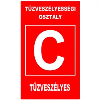 "C" TŰZVESZÉLYESSÉGI OSZTÁLY (160X250 MM MATRICA) "C" TŰZVESZÉLYESSÉGI OSZTÁLY (160X250 MM MATRICA)