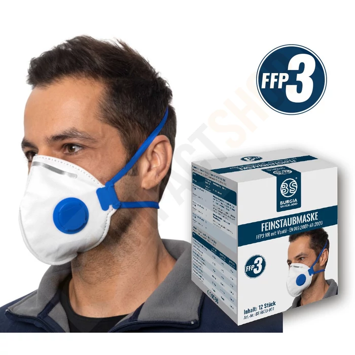 Burgia 6633 FFP3 Összecsukható szelepes maszk (12 db)