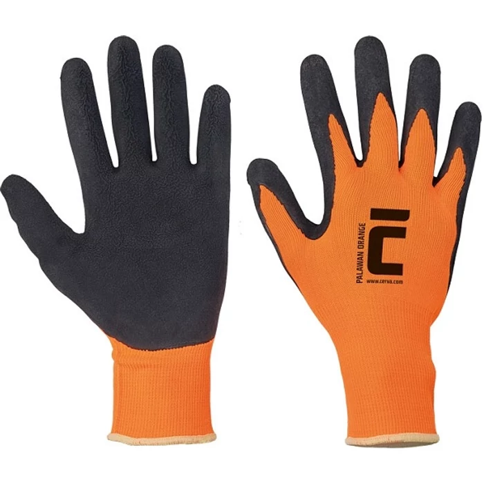 Palawan orange latex mártott védőkesztyű 01080079