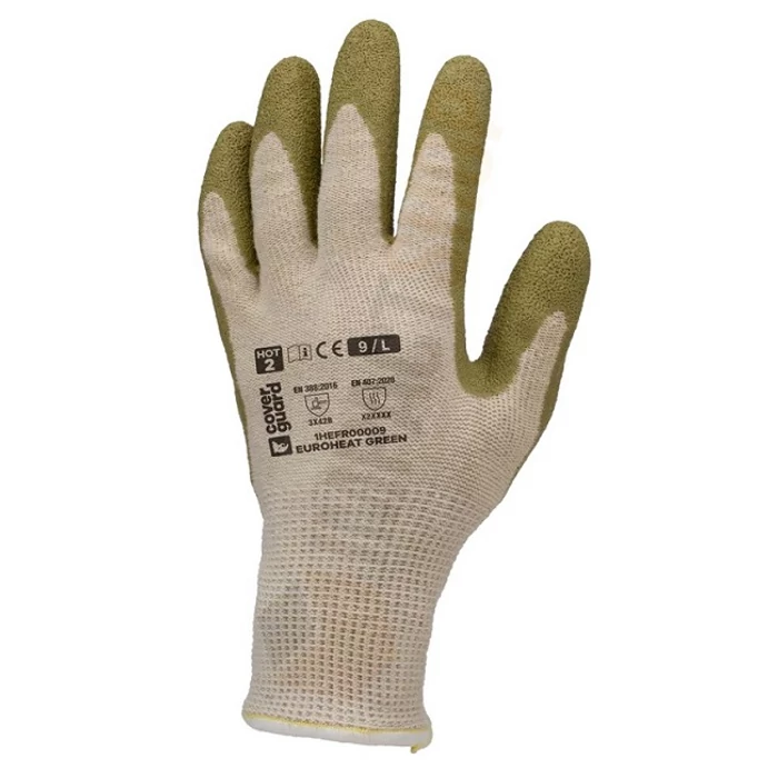 COVERGUARD 1HEFROP EUROHEAT GREEN LATEX MÁRTOTT ÖKO KESZTYŰ