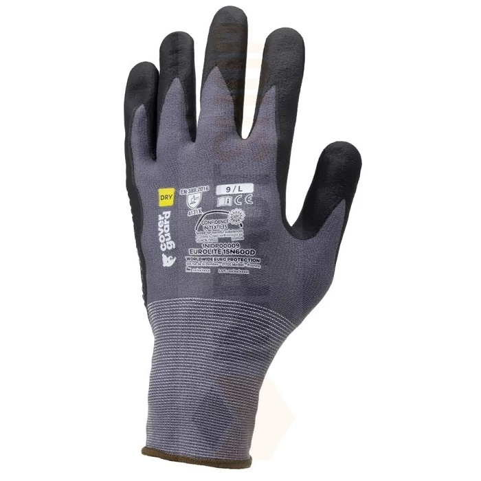 COVERGUARD 1NIDP 15N600D Pettyezett nitril kesztyű