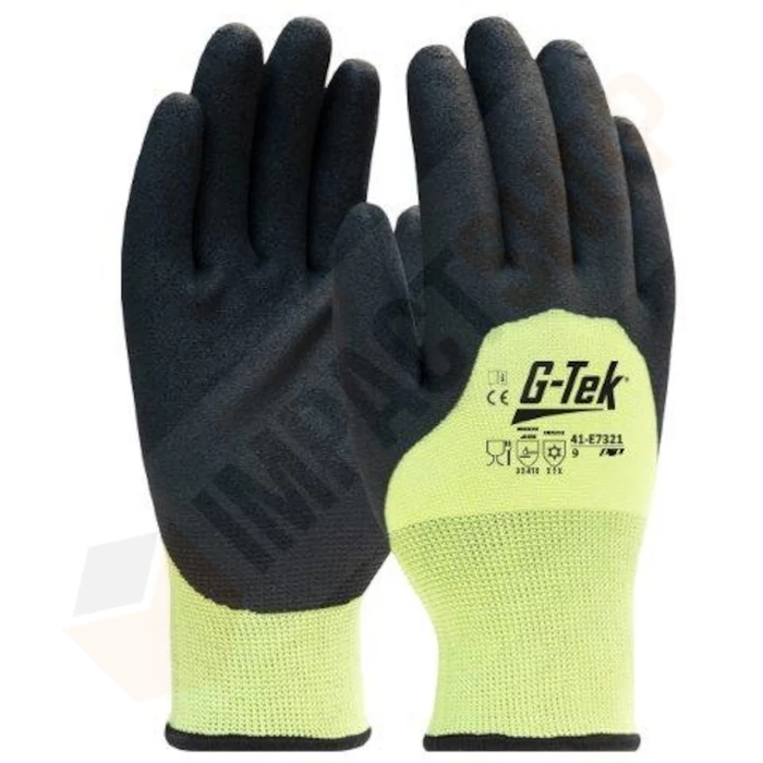 G-TEK 41-E7321 Téli akril bélelt PVC mártott védőkesztyű