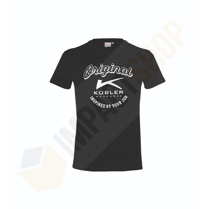 Kübler Casual print póló fekete (2XL-es méret kiárusítás)