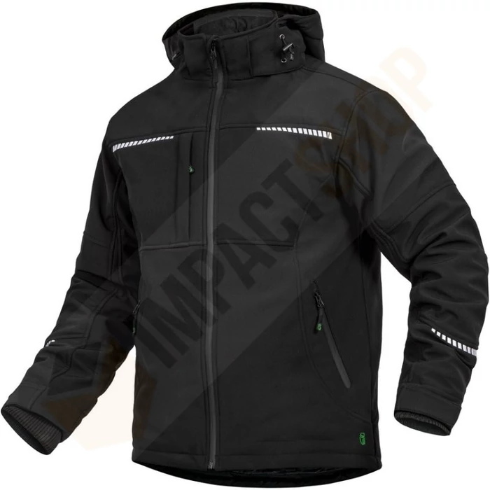 Leib Wächter Casual-line téli softshell kabát - fekete