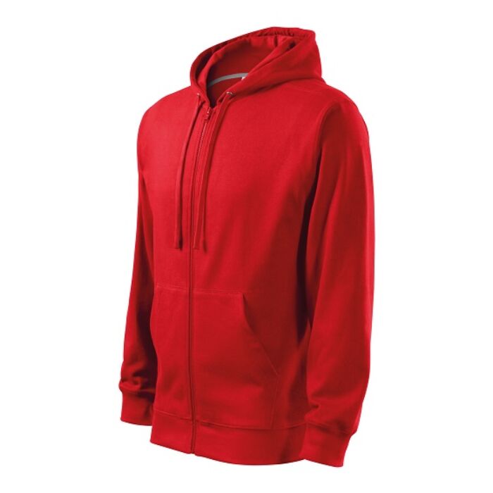 Malfini Trendy zipper 410 férfi pulóver Piros (07)