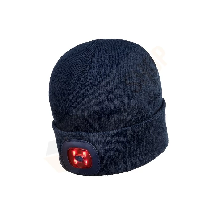 Portwest B028 Sapka újratölthető első + hátsó LED lámpával