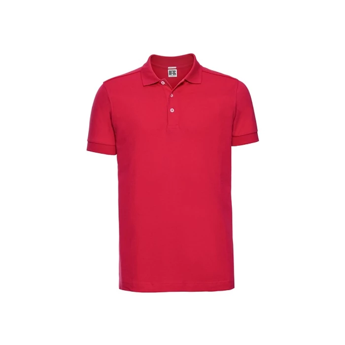 Russel 0r566m Férfi Stretch galléros póló Classic red