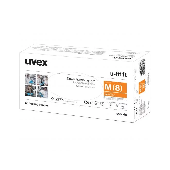 Uvex U-Fit Nitril púdermentes egyszerhasználatos kesztyű