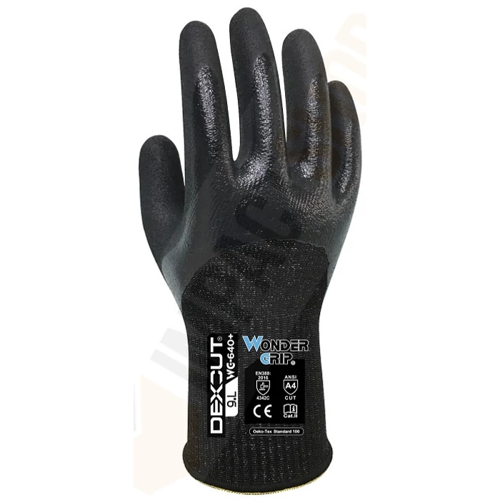 Wonder Grip Dexcut WG-640+ C vágásbiztos nitril kesztyű