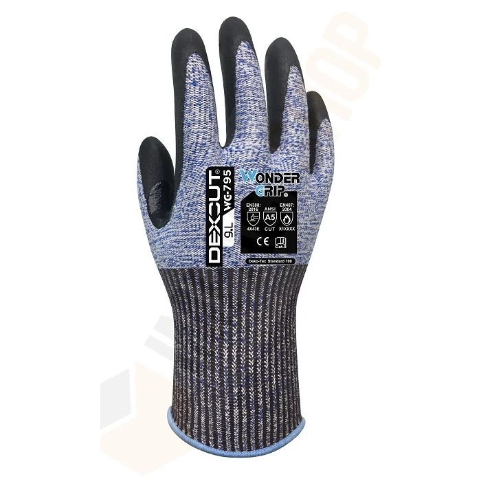 Wonder Grip Dexcut E vágásbiztos hőálló touch nitril kesztyű