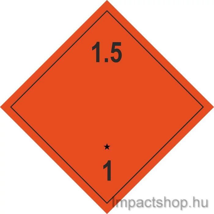 1.5  ALOSZTÁLYBA TARTOZÓ ROBBANÓANYAGOK ÉS TÁRGYAK (300X300 MM MATRICA)