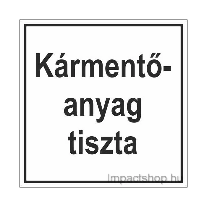 KÁRMENTŐ ANYAG TISZTA (100X60 MM MATRICA) (KIÁRUSÍTÁS)