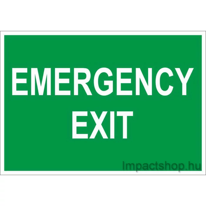 EMERGENCY EXIT (250X160 MM TÁBLA)