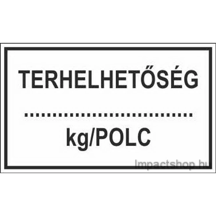 TERHELHETŐSÉG KG POLC (200X100 MM MATRICA)